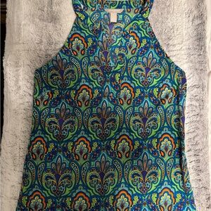 Vibrant Paisley Sleeveless Top